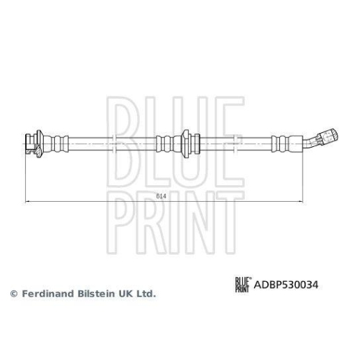 Bremsschlauch BLUE PRINT ADBP530034 f&uuml;r NISSAN, Vorderachse rechts