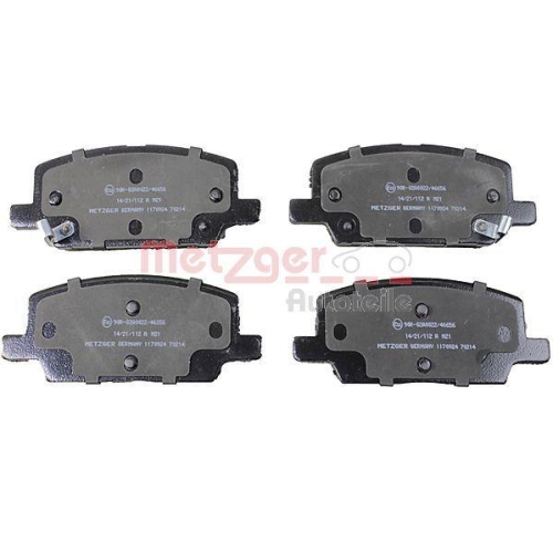 Bremsbelagsatz, Scheibenbremse METZGER 1170924 f&uuml;r OPEL, Vorderachse
