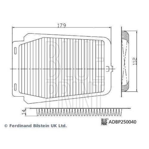 BLUE PRINT ADBP250040 Luftfilter, Antriebsbatteriegeh&auml;use f&uuml;r TOYOTA