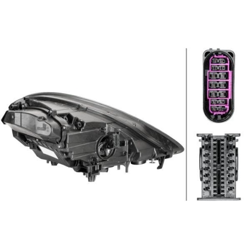 HELLA Hauptscheinwerfer 1EX 012 222-411 für PORSCHE, links