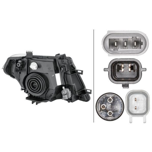 HELLA Hauptscheinwerfer 1EE 238 055-011 für NISSAN, links