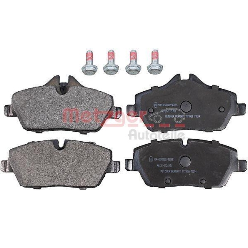 Bremsbelagsatz, Scheibenbremse METZGER 1170926 GREENPARTS f&uuml;r BMW, Vorderachse