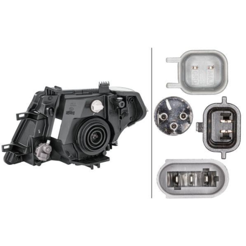 HELLA Hauptscheinwerfer 1EE 238 055-021 f&uuml;r NISSAN, rechts