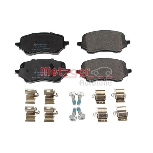 Bremsbelagsatz, Scheibenbremse METZGER 1170927 GREENPARTS f&uuml;r FORD, Vorderachse