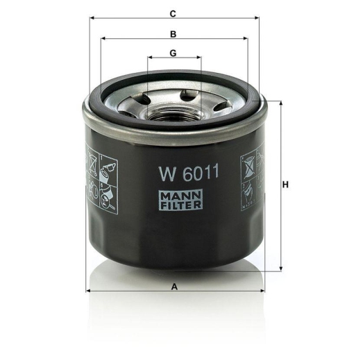 &Ouml;lfilter MANN-FILTER W 6011 f&uuml;r MITSUBISHI SMART