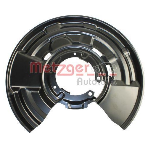 Spritzblech, Bremsscheibe METZGER 6115139 GREENPARTS f&uuml;r BMW, Hinterachse links