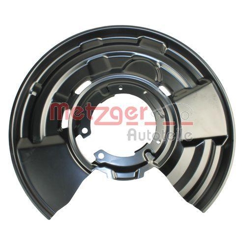 Spritzblech, Bremsscheibe METZGER 6115140 GREENPARTS f&uuml;r BMW, Hinterachse rechts