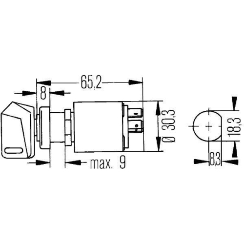 HELLA Z&uuml;nd-/Startschalter 6JK 007 232-001 f&uuml;r AEBI DAF VAN HOOL HYUNDAI KRONE