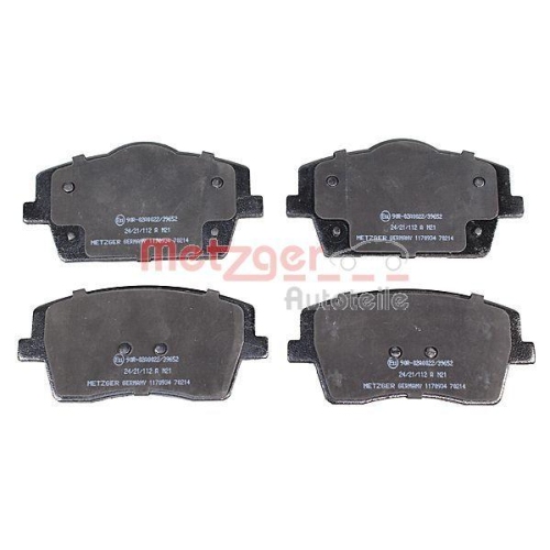 Bremsbelagsatz, Scheibenbremse METZGER 1170934 GREENPARTS f&uuml;r VOLVO, Vorderachse