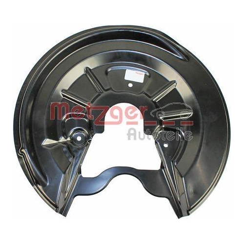 Spritzblech, Bremsscheibe METZGER 6115081 GREENPARTS f&uuml;r VAG, Hinterachse links