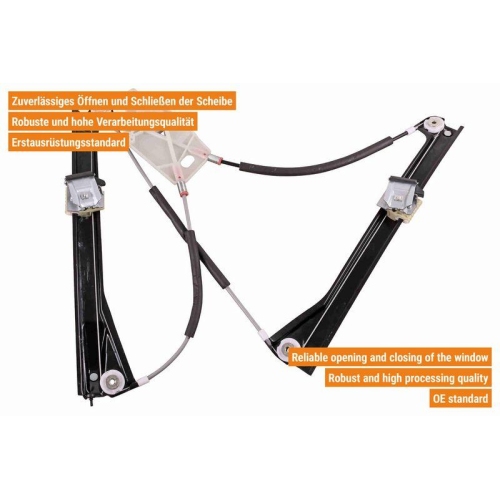 VAICO Fensterheber links und rechts elektrisch vorne V10-8776 + V10-8775 f&uuml;r VW