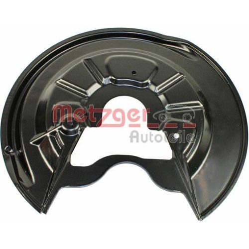 Spritzblech, Bremsscheibe METZGER 6115082 GREENPARTS f&uuml;r VAG, Hinterachse rechts