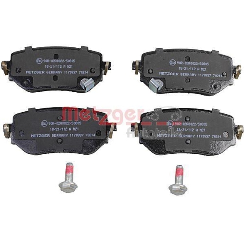 Bremsbelagsatz, Scheibenbremse METZGER 1170937 f&uuml;r MERCEDES-BENZ, Hinterachse