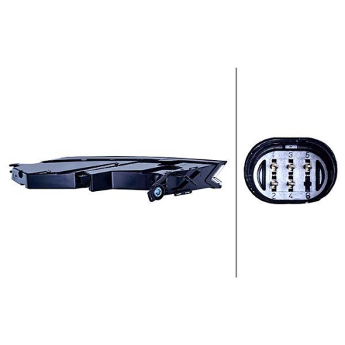 HELLA Heckleuchte 2SD 015 386-551 für PORSCHE, links