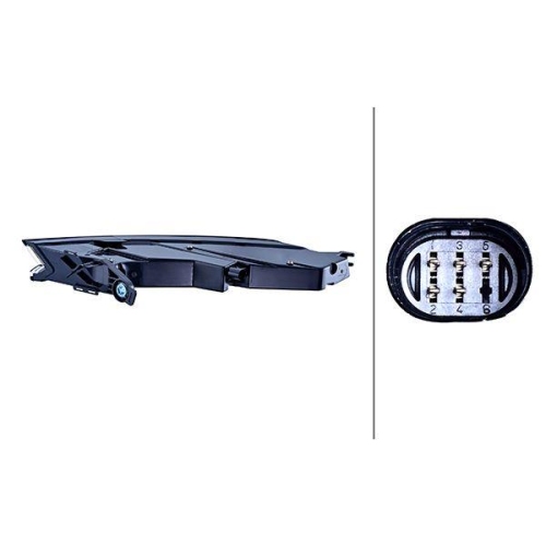 HELLA Heckleuchte 2SD 015 386-561 für PORSCHE, rechts