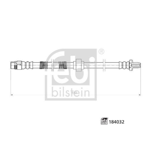 FEBI BILSTEIN Bremsschlauch 184032 f&uuml;r NISSAN OPEL RENAULT VAUXHALL