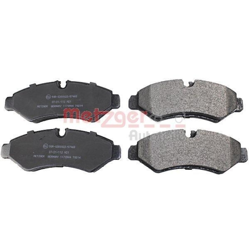 Bremsbelagsatz, Scheibenbremse METZGER 1170944 f&uuml;r MERCEDES-BENZ, Hinterachse