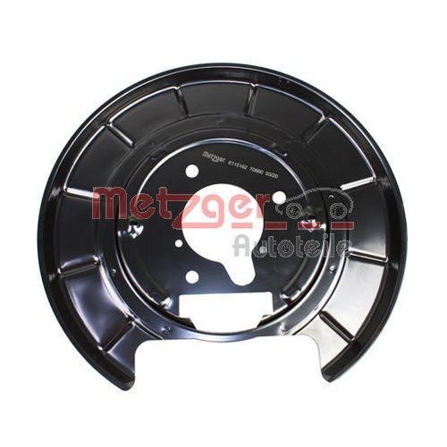 Spritzblech, Bremsscheibe METZGER 6115162 f&uuml;r PEUGEOT, Hinterachse rechts