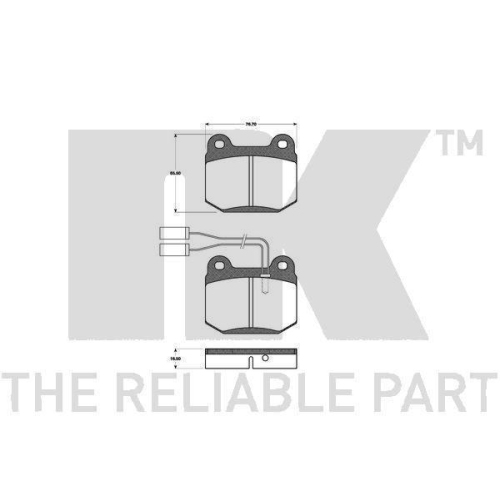 Reparatursatz, Bremssattel NK 8899021 f&uuml;r, Vorderachse