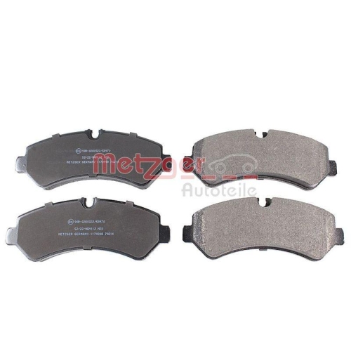Bremsbelagsatz, Scheibenbremse METZGER 1170948 f&uuml;r MERCEDES-BENZ, Hinterachse