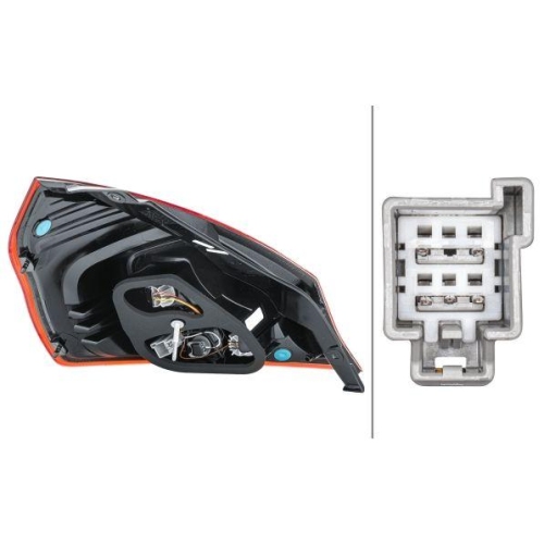 HELLA Heckleuchte 2VP 354 805-021 für FORD, rechts