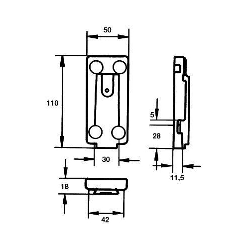 HELLA Tr&auml;gerplatte, Au&szlig;enspiegel 9BP 561 006-012 f&uuml;r AUW&Auml;RTER MAN MERCEDES-BENZ