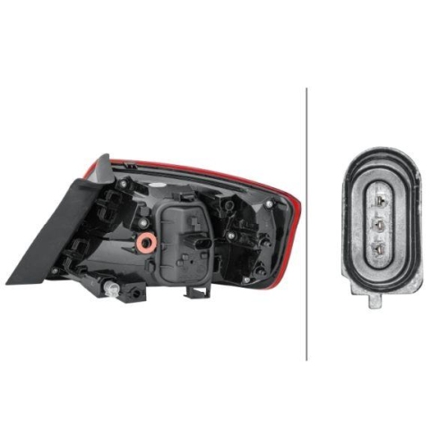 HELLA Heckleuchte 2SD 012 838-031 für AUDI, links