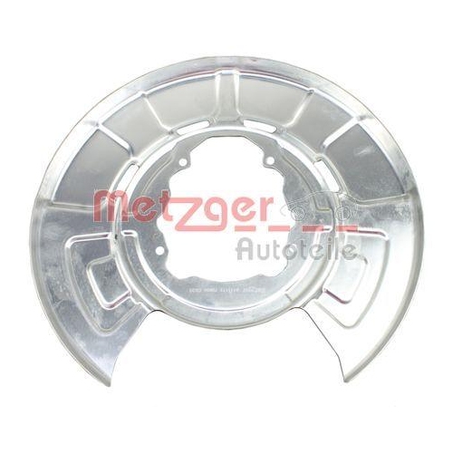 Spritzblech, Bremsscheibe METZGER 6115172 GREENPARTS f&uuml;r BMW, Hinterachse links