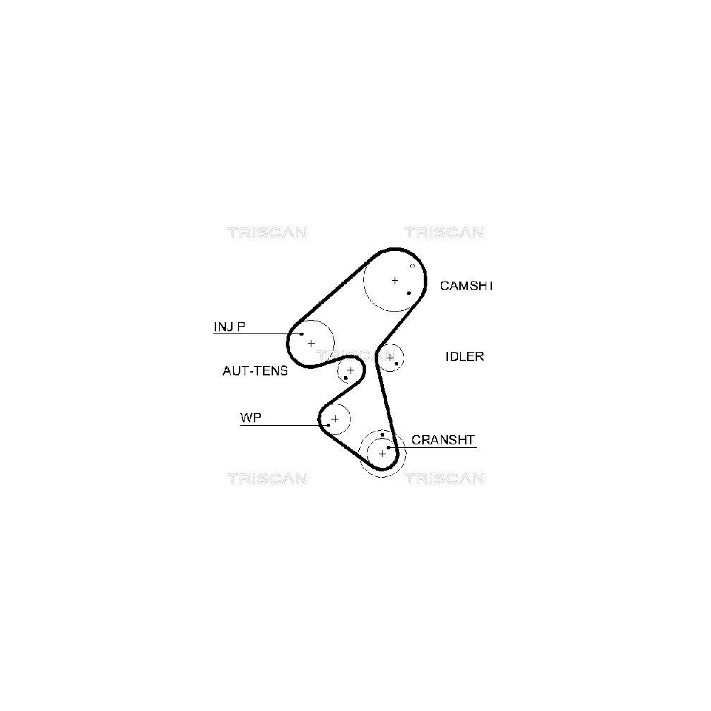Zahnriemen TRISCAN 8645 5587xs f&uuml;r CITRO&Euml;N FORD MAZDA PEUGEOT TOYOTA