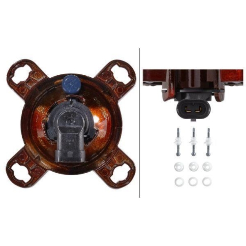 HELLA Hauptscheinwerfer 1K0 247 043-031 f&uuml;r MERCEDES-BENZ SCANIA PLAXTON, links