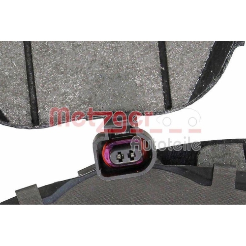 Bremsbelagsatz, Scheibenbremse METZGER 1170961 GREENPARTS f&uuml;r VW, Vorderachse