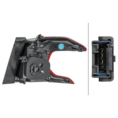 HELLA Heckleuchte 2SD 354 846-031 für PEUGEOT, links