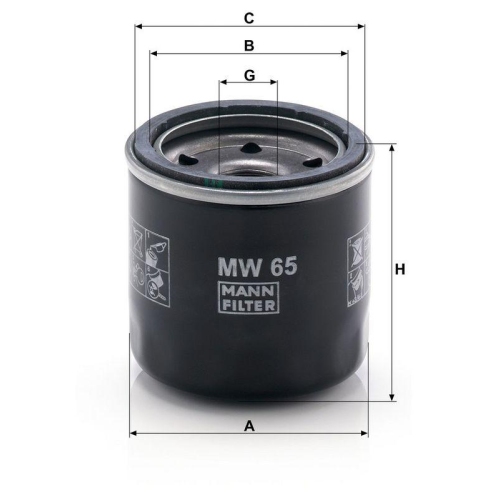 &Ouml;lfilter MANN-FILTER MW 65 f&uuml;r SUZUKI CAGIVA