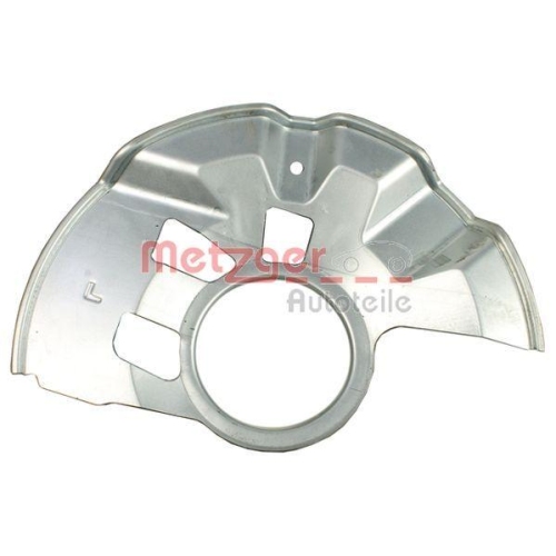 Spritzblech, Bremsscheibe METZGER 6115189 f&uuml;r MAZDA, Vorderachse links
