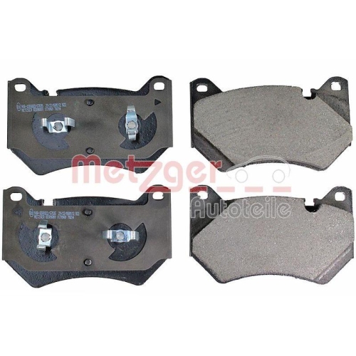 Bremsbelagsatz, Scheibenbremse METZGER 1170969 GREENPARTS f&uuml;r AUDI, Vorderachse