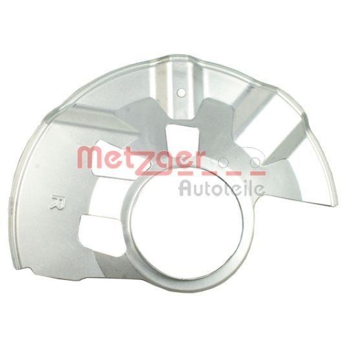 Spritzblech, Bremsscheibe METZGER 6115190 f&uuml;r MAZDA, Vorderachse rechts