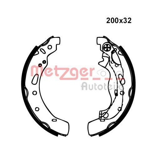 Bremsbackensatz METZGER MG 237 für MAZDA, Hinterachse