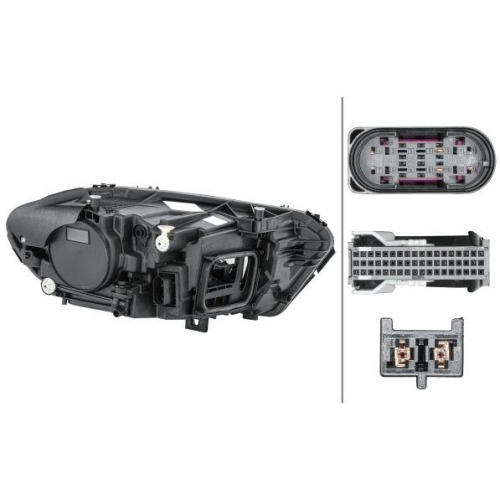 HELLA Hauptscheinwerfer 1EX 015 091-811 für MERCEDES-BENZ, links