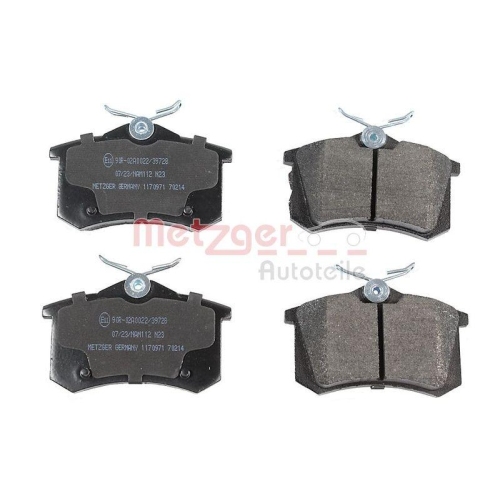 Bremsbelagsatz, Scheibenbremse METZGER 1170971 f&uuml;r OPEL VAUXHALL GENERAL MOTORS