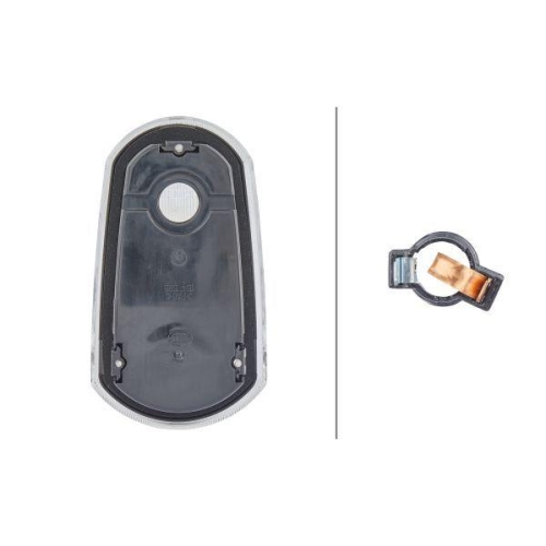 Zusatzblinkleuchte HELLA 2BM 008 355-017 f&uuml;r AUW&Auml;RTER IVECO MAN SCANIA VAN HOOL