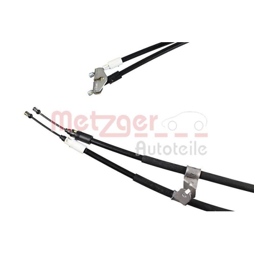 Seilzug, Feststellbremse METZGER 17.9005 f&uuml;r FORD, hinten links, hinten rechts