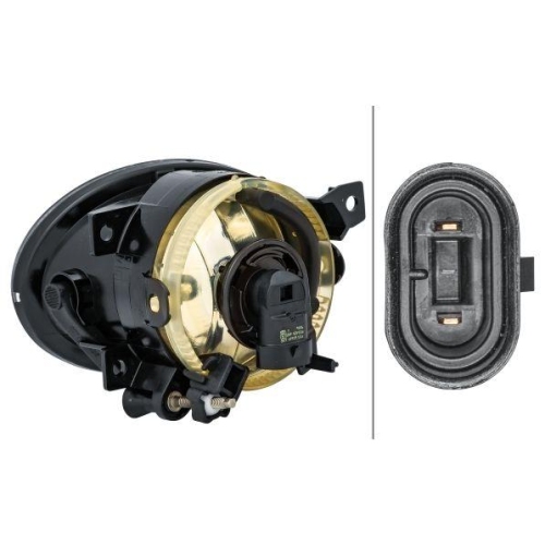 HELLA Nebelscheinwerfer 1N0 011 250-361 für MERCEDES-BENZ, rechts