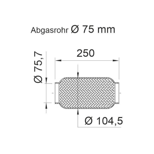 Flexrohr, Abgasanlage ERNST 460484 für