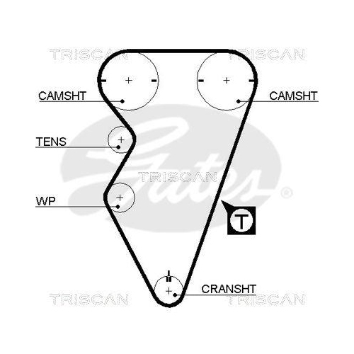 Zahnriemensatz TRISCAN 8647 17001 für