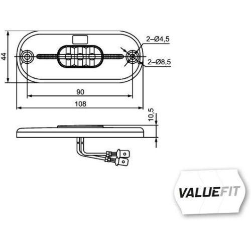 HELLA Positionsleuchte 2PG 357 009-121 VALUEFIT f&uuml;r DAF, vorne