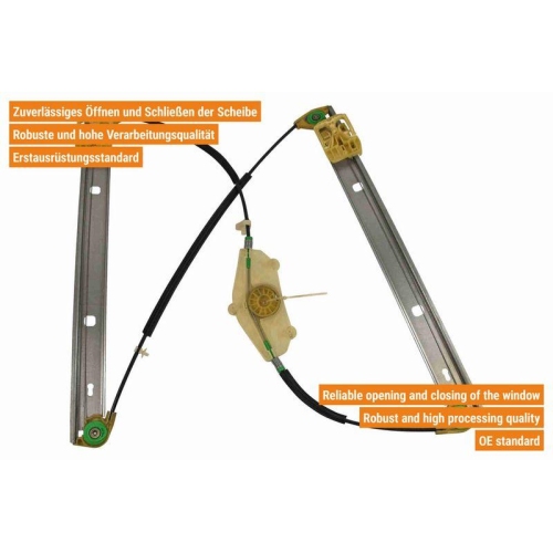 Fensterheber VAICO V10-2443 Green Mobility Parts f&uuml;r AUDI SEAT SKODA VW VAG
