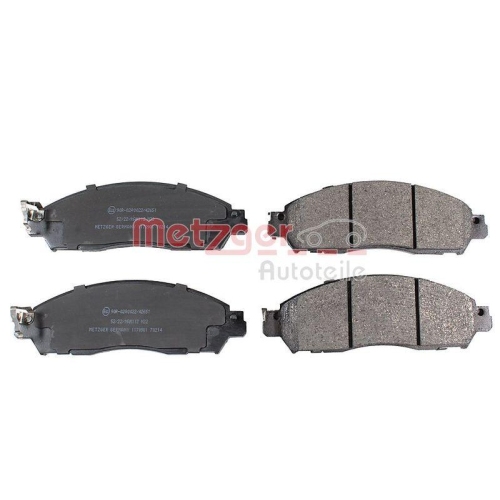 Bremsbelagsatz, Scheibenbremse METZGER 1170981 GREENPARTS f&uuml;r NISSAN
