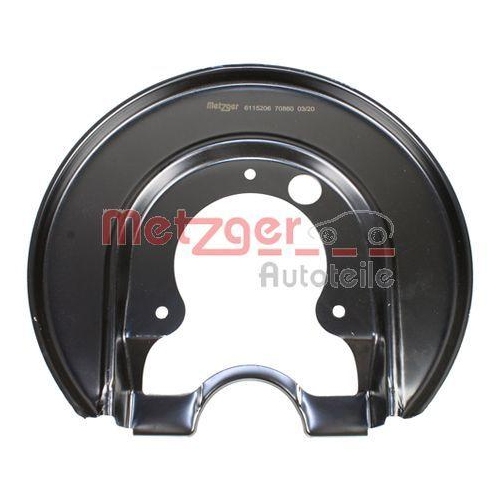 Spritzblech, Bremsscheibe METZGER 6115206 f&uuml;r VAG, Hinterachse rechts