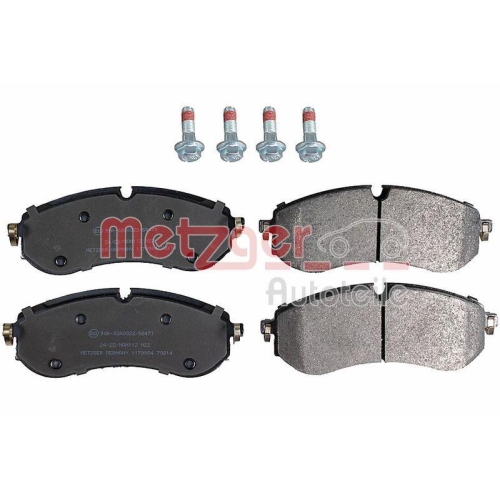 Bremsbelagsatz, Scheibenbremse METZGER 1170984 GREENPARTS f&uuml;r MAN VW