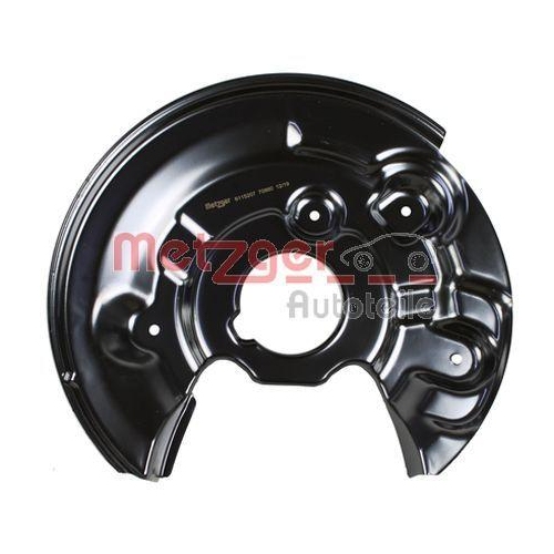 Spritzblech, Bremsscheibe METZGER 6115207 GREENPARTS f&uuml;r VAG, Hinterachse links